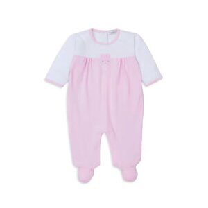 Kissy Kissy Pink and White Footed Romper